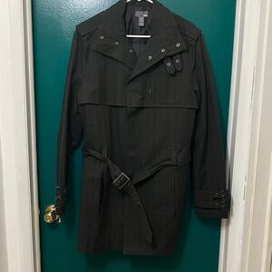 H&M Dark Brown Trench Coat for Men